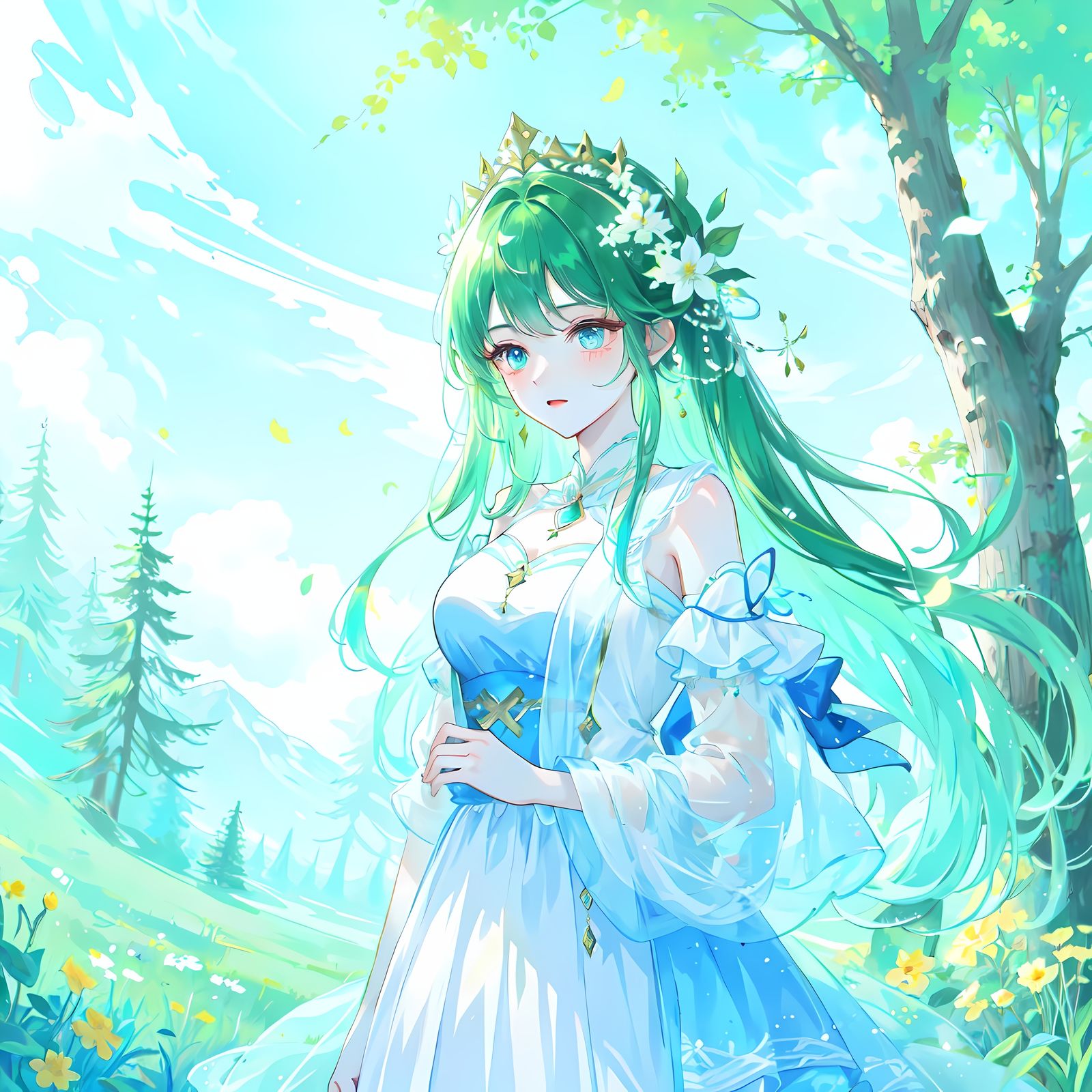 精灵少女-小清新花精灵