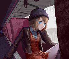列车-插画少女