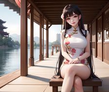 梦中情人-高级2.5D美女旗袍,汉服