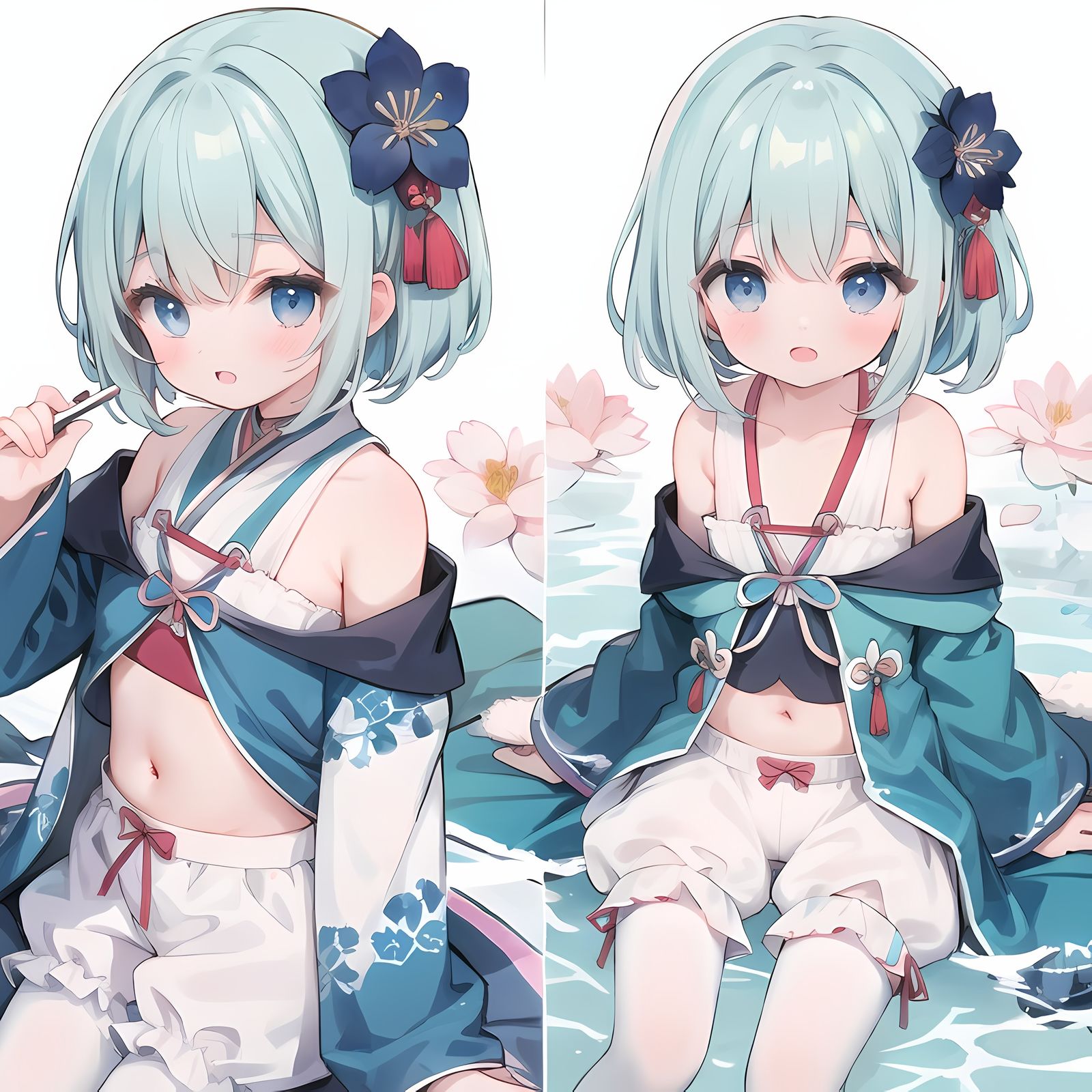 饿鱼插画图片壁纸