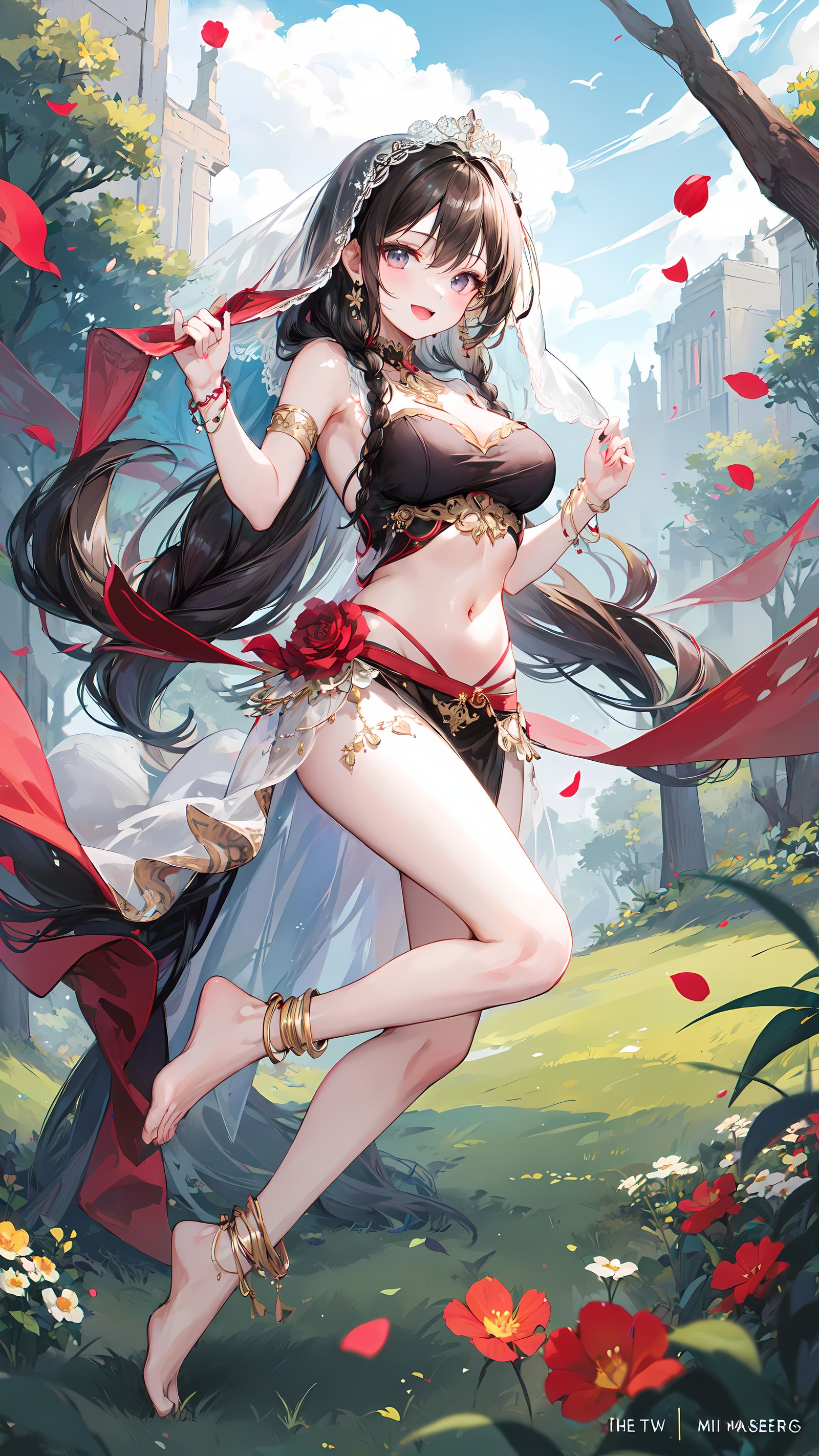 是舞娘哦～插画图片壁纸