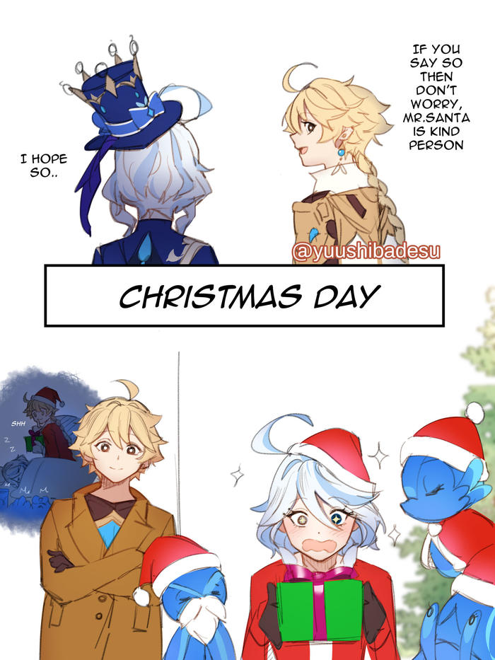 Christmas with Furina插画图片壁纸