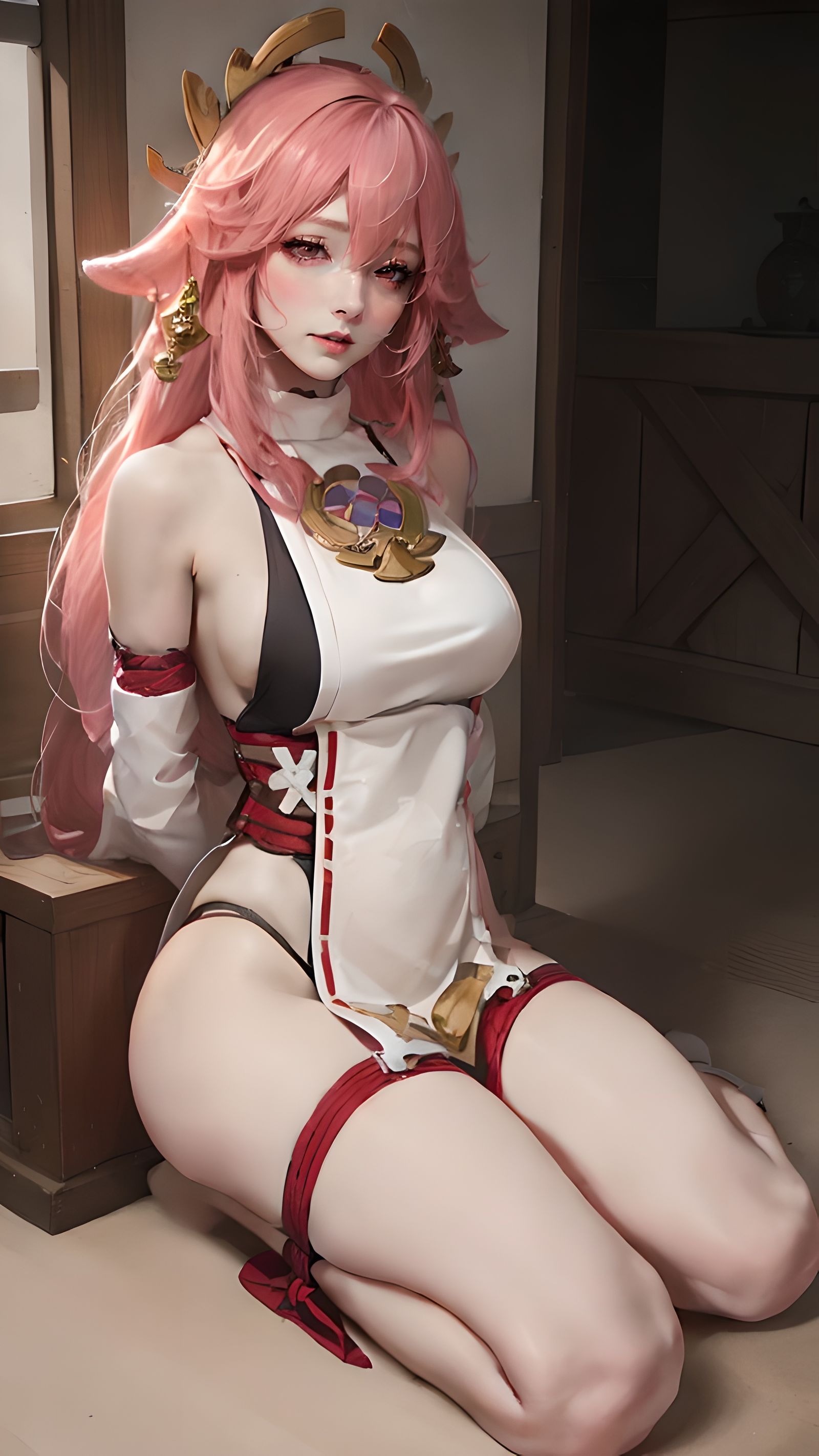 八重神子 紧缚插画图片壁纸