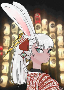 ff14我的美丽兔娘插画图片壁纸