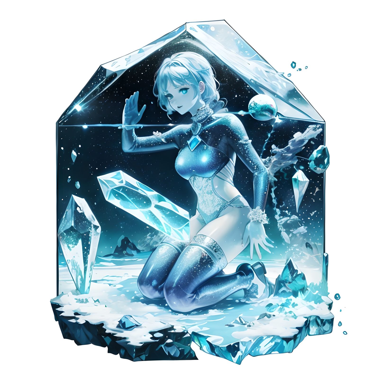 冰晶立方·被冻结的女间谍插画图片壁纸