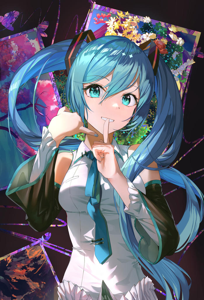 初音未来16周年快乐插画图片壁纸