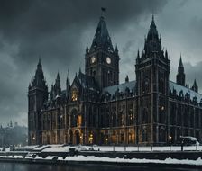 冬季大楼-冬季场景