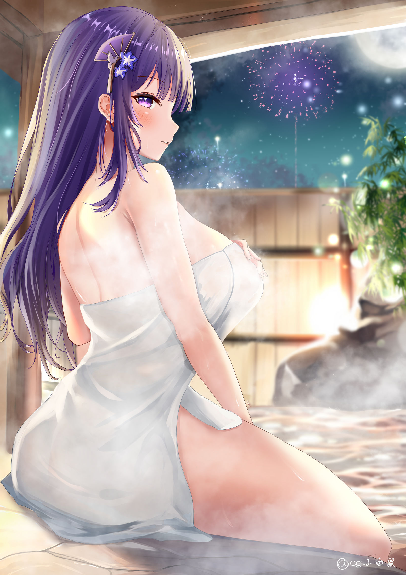温泉旅行插画图片壁纸