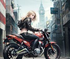 摩托车-唯美动漫风摩托车