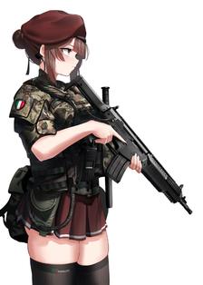 意大利武装JK。插画图片壁纸