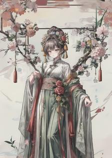 古装少女插画图片壁纸