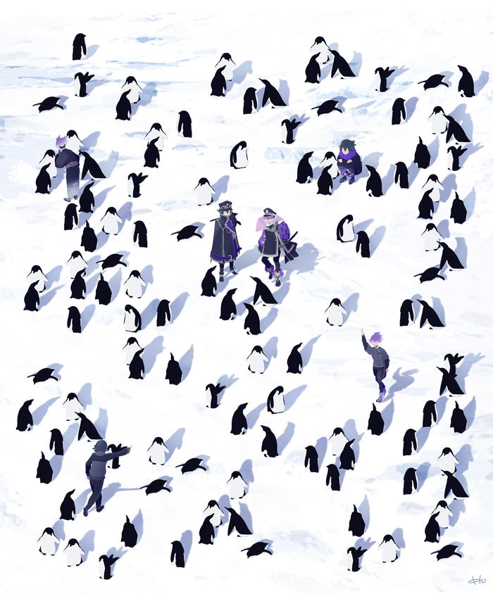 南極散歩插画图片壁纸