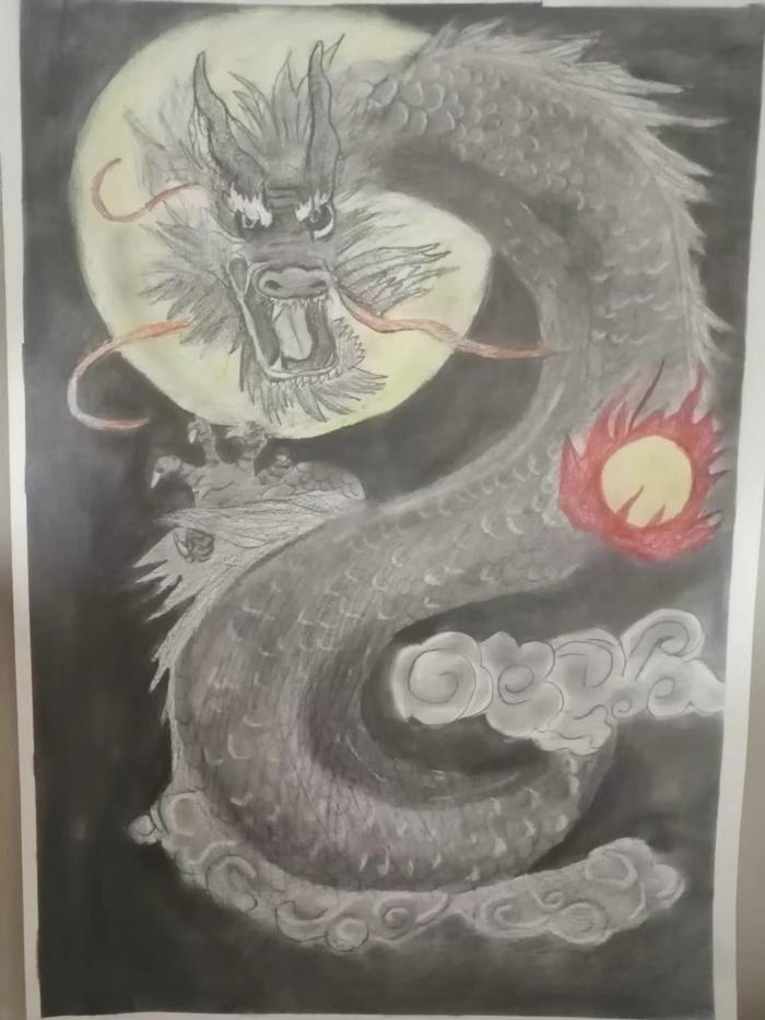 祥龙插画图片壁纸