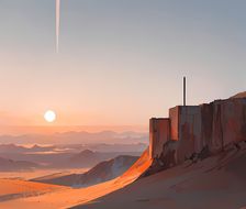 大漠孤烟-二次元風景
