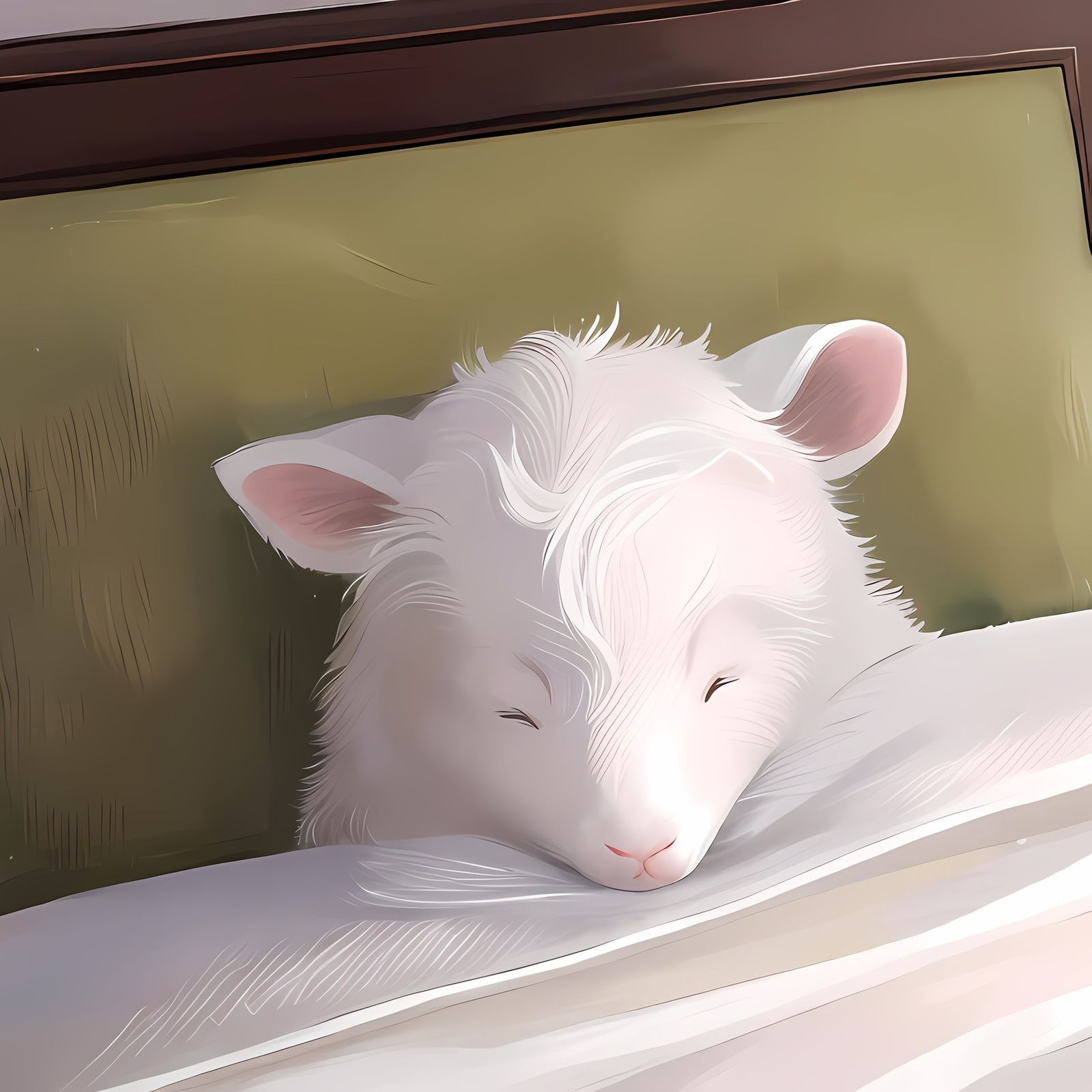 蠢萌·睡眠（绵）羊插画图片壁纸
