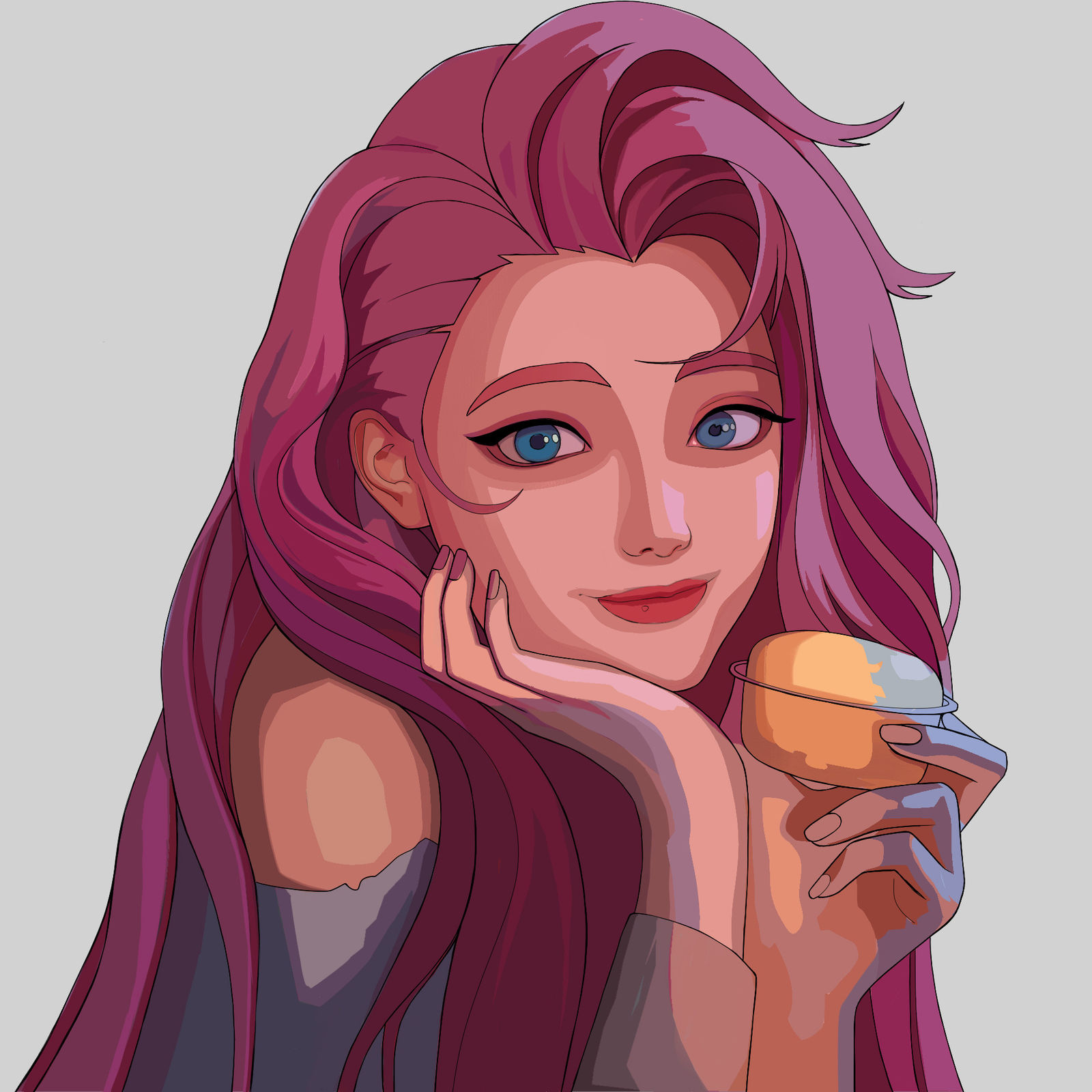 萨勒芬妮厚涂头像附步骤