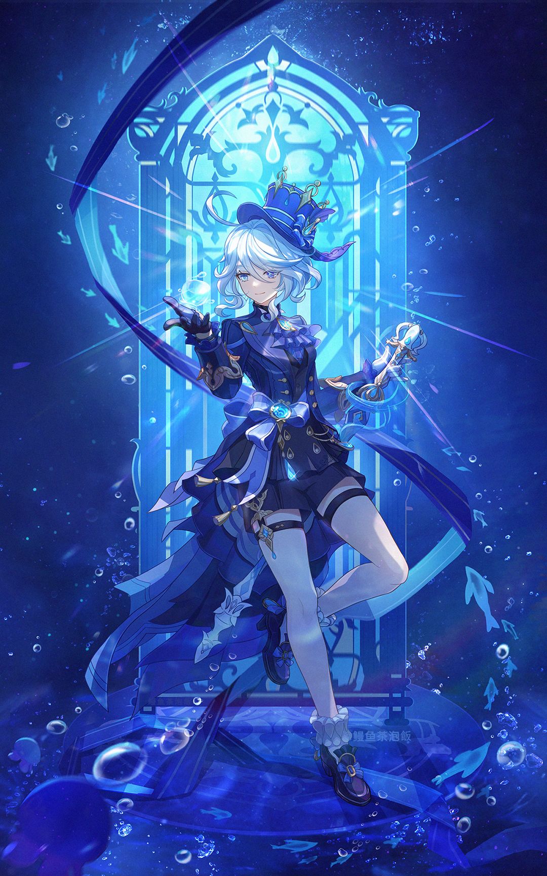 【水之国】芙宁娜芒荒双形态插画图片壁纸