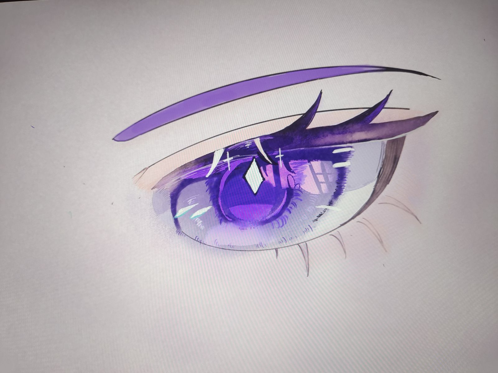Diamond  Eyes-紫眼睛板绘