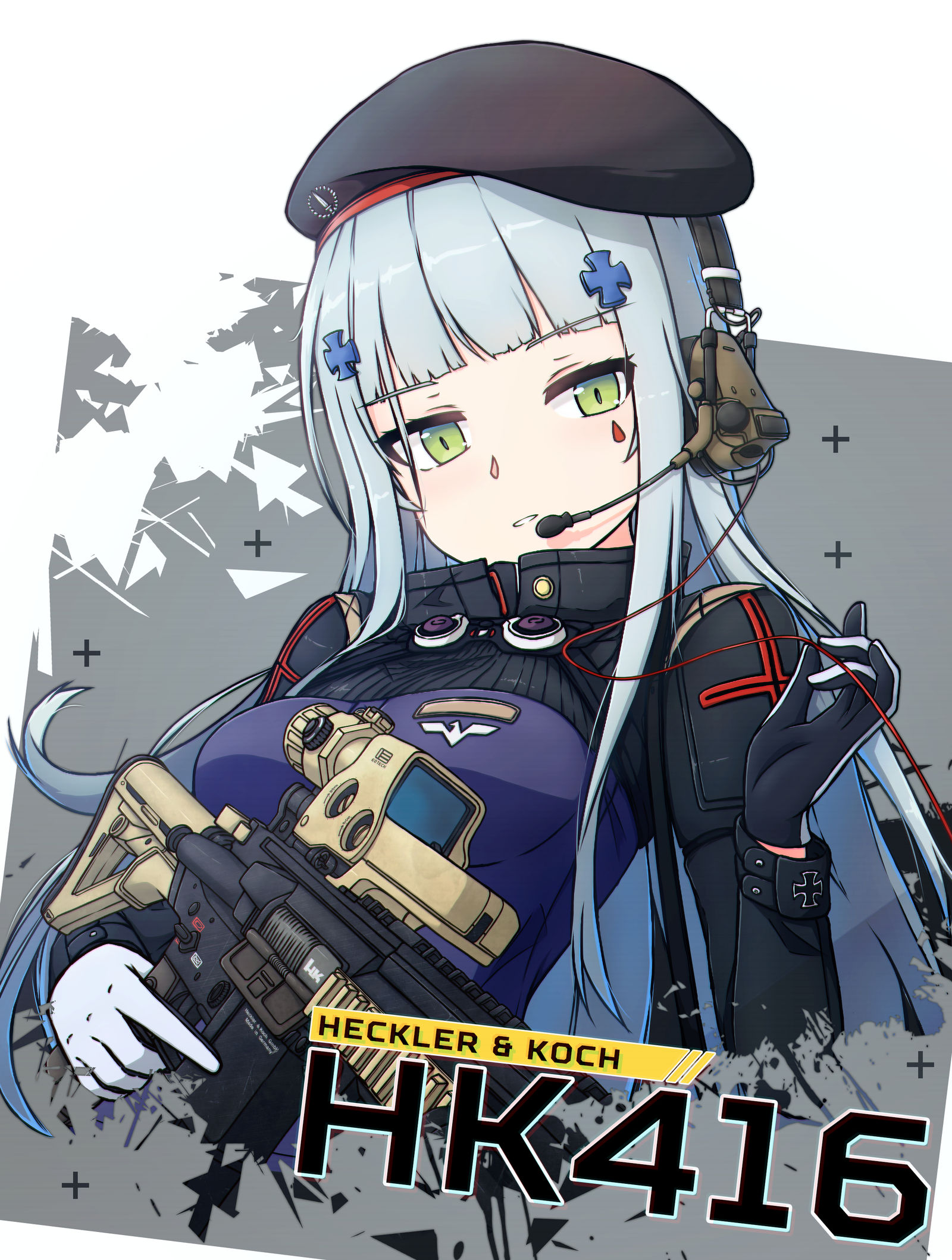 HK416 decal插画图片壁纸