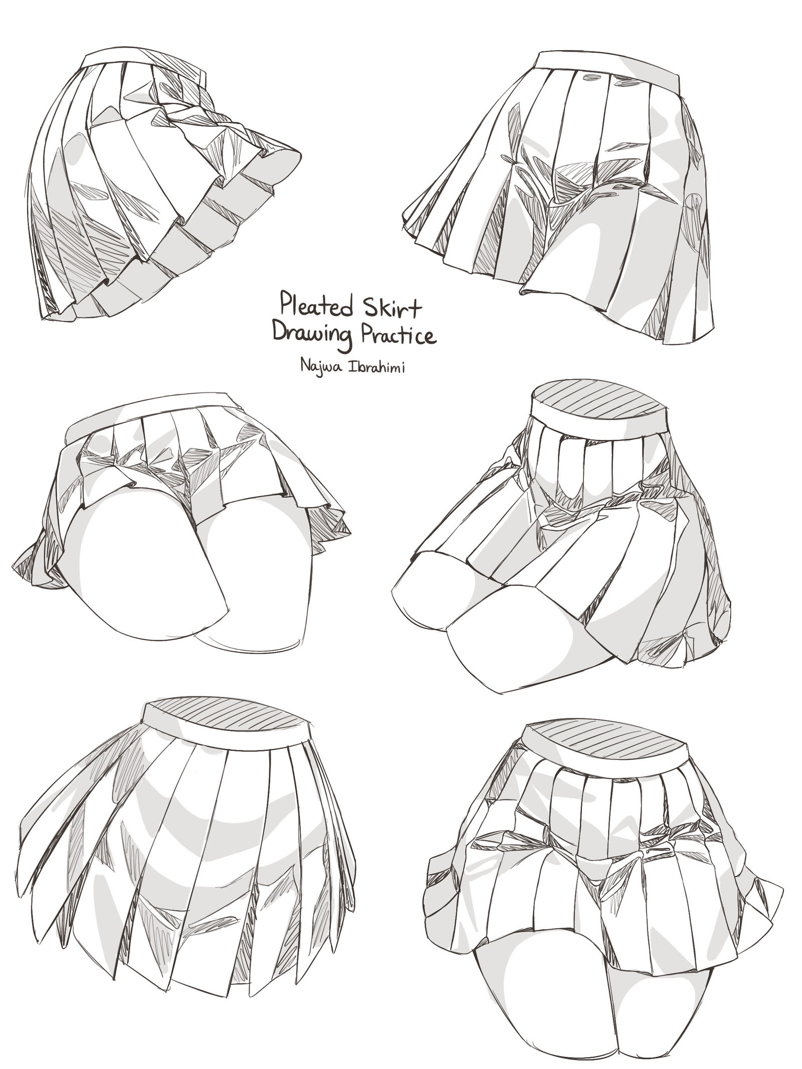 Pleated Skirt References Part 2插画图片壁纸