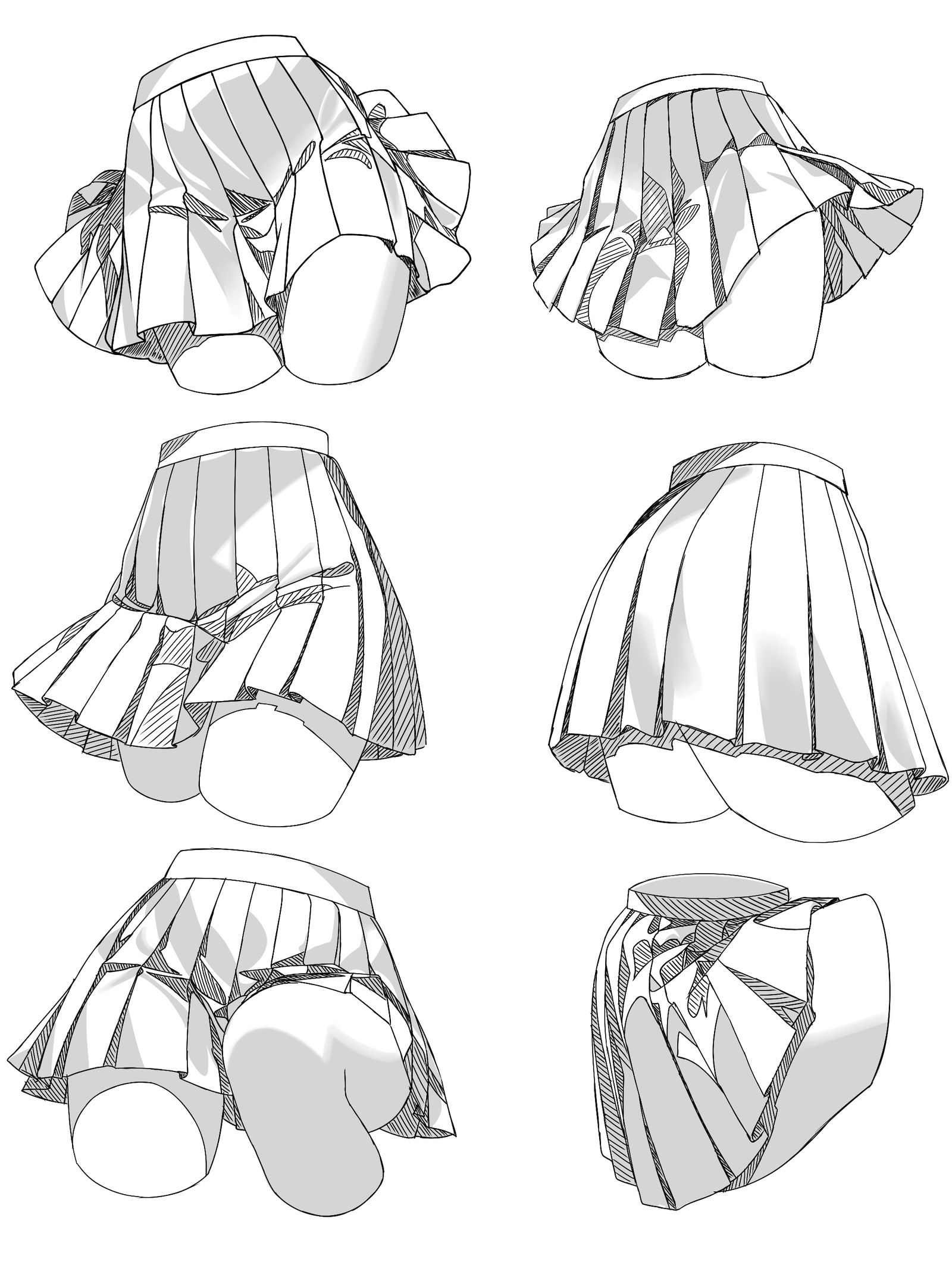 Pleated Skirt References Part 2插画图片壁纸