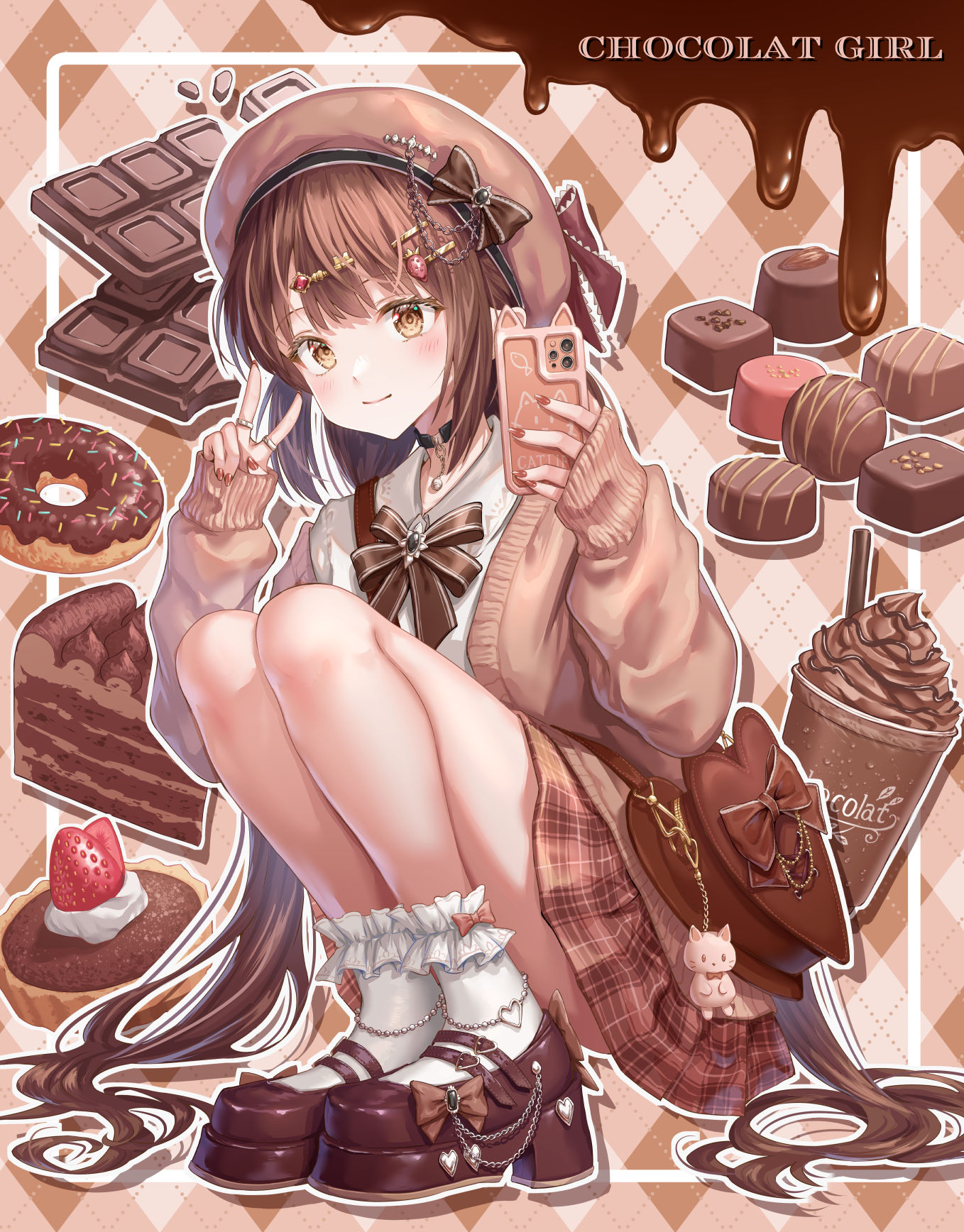 CHOCOLAT GIRL插画图片壁纸