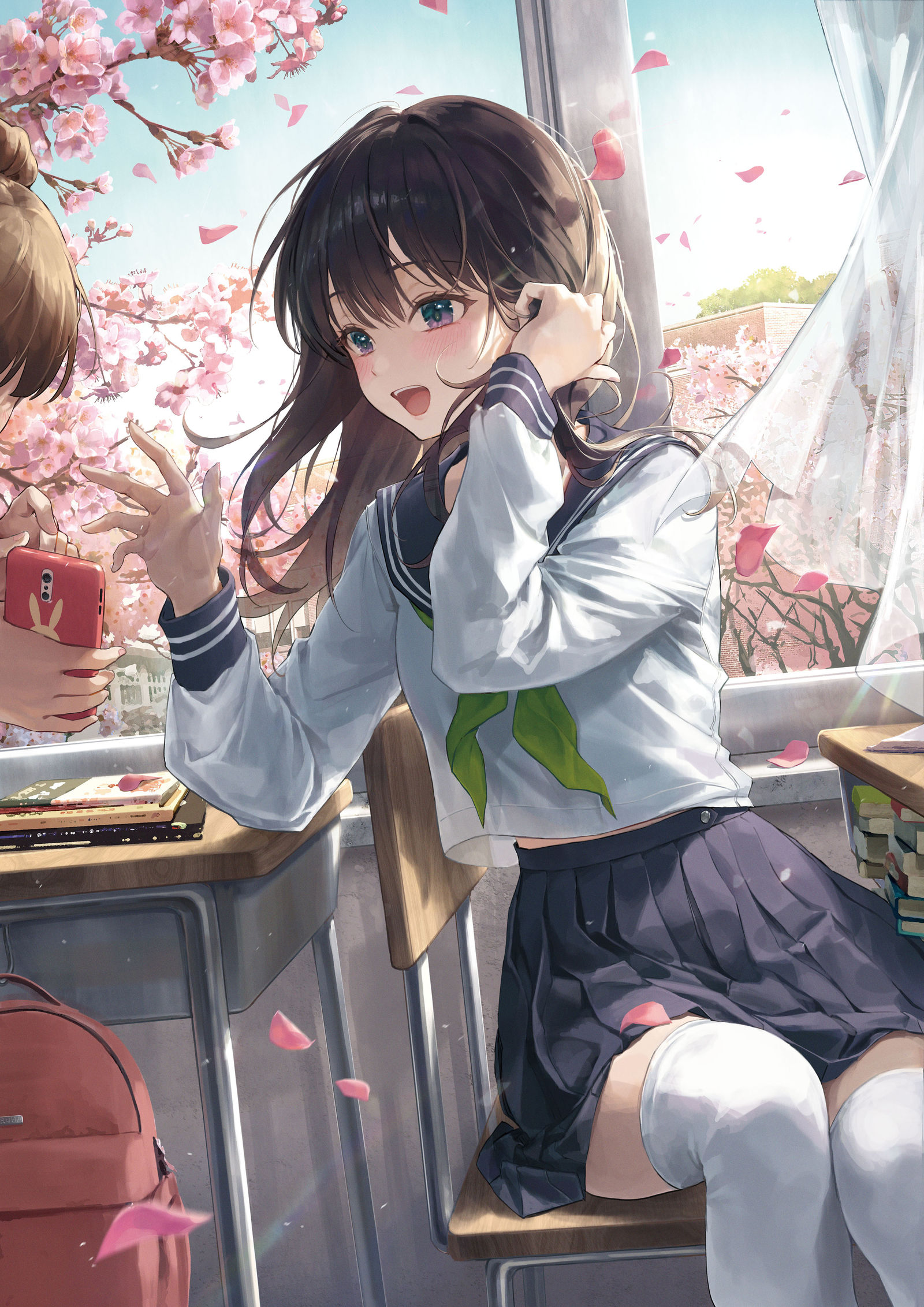 桜花插画图片壁纸