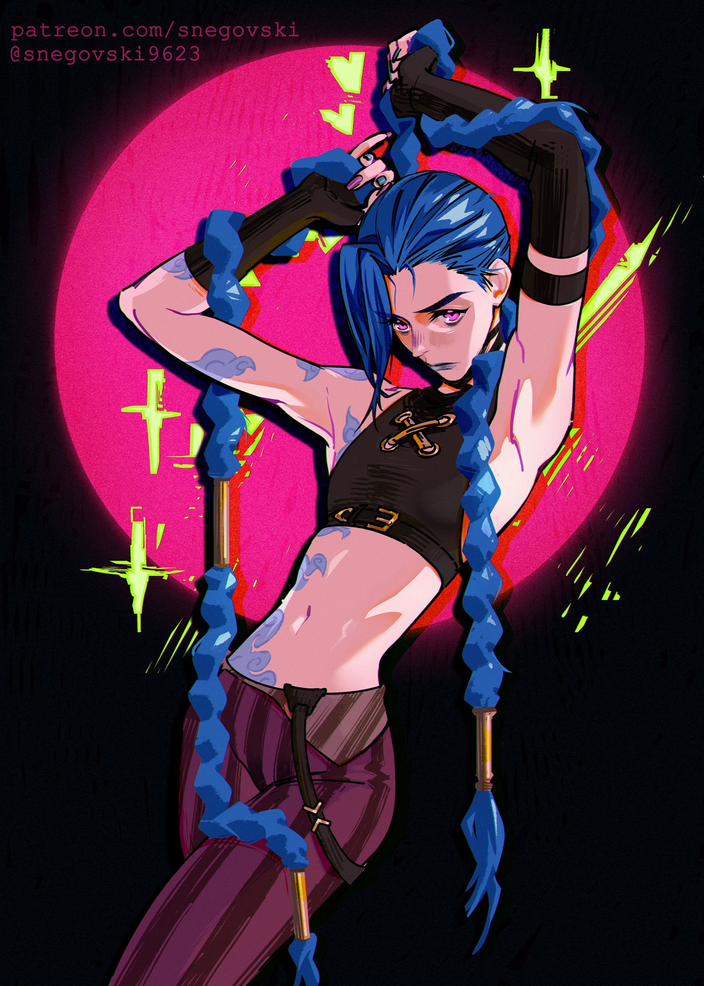 Jinx's braids头像同人高清图