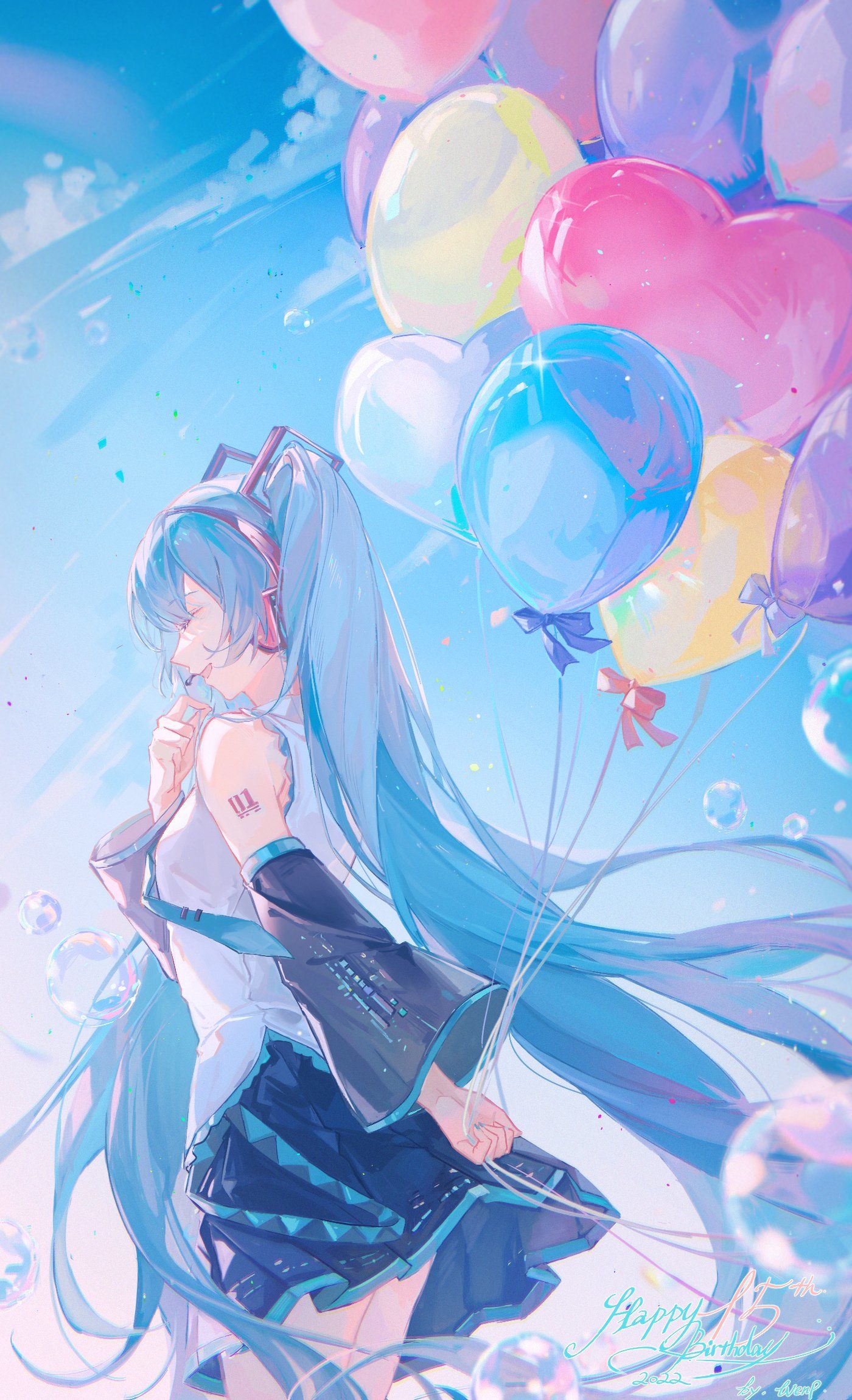 Happy birthday to Miku插画图片壁纸