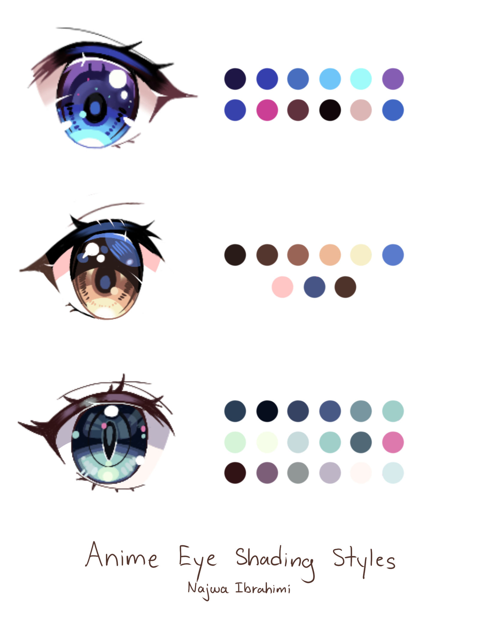 Anime Eye Shading Styles插画图片壁纸