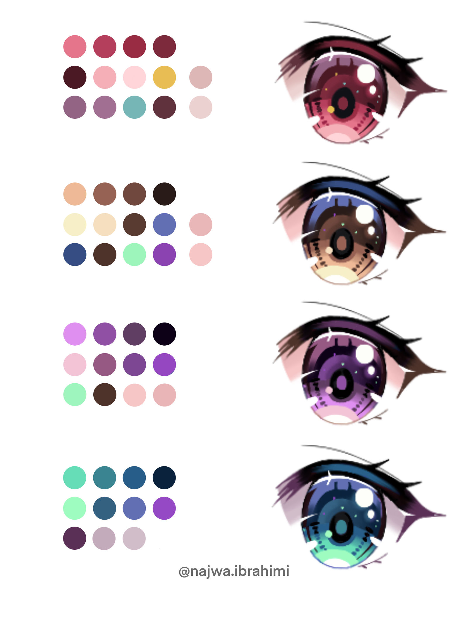 Anime Eye Shading Styles插画图片壁纸