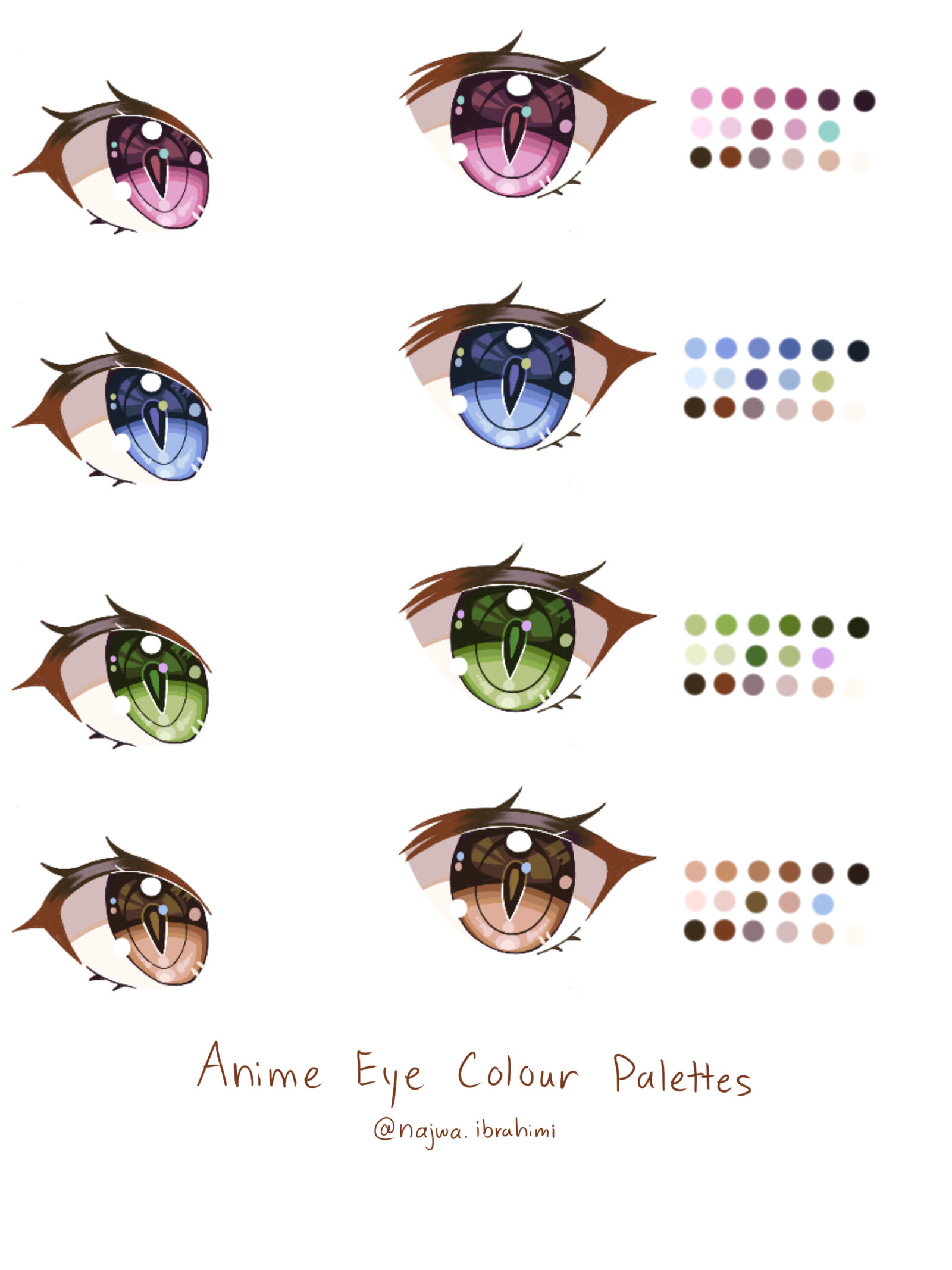 Anime Eye Shading Styles插画图片壁纸