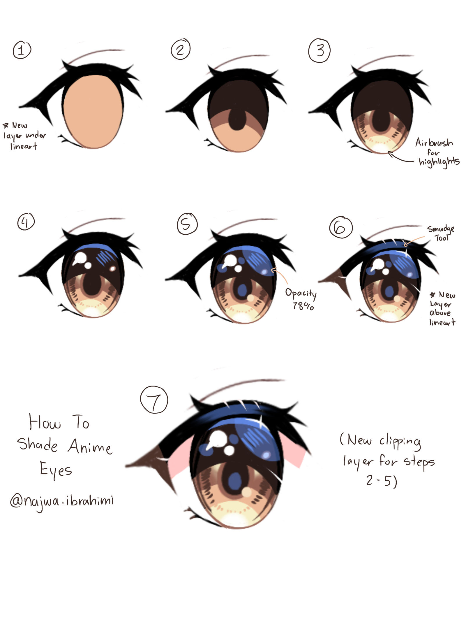 Anime Eye Shading Styles插画图片壁纸