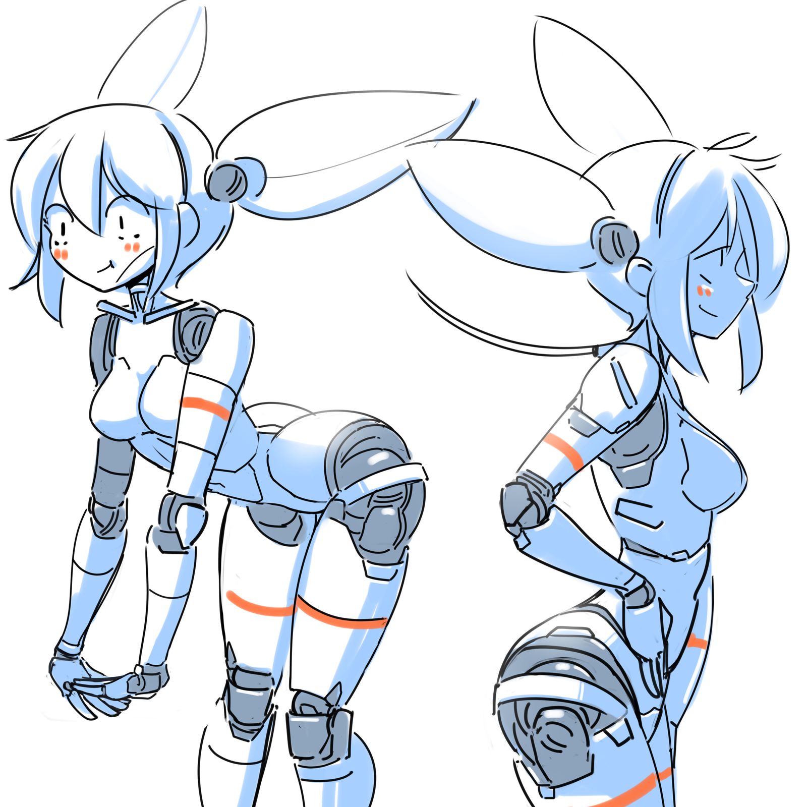 Robot girl concept