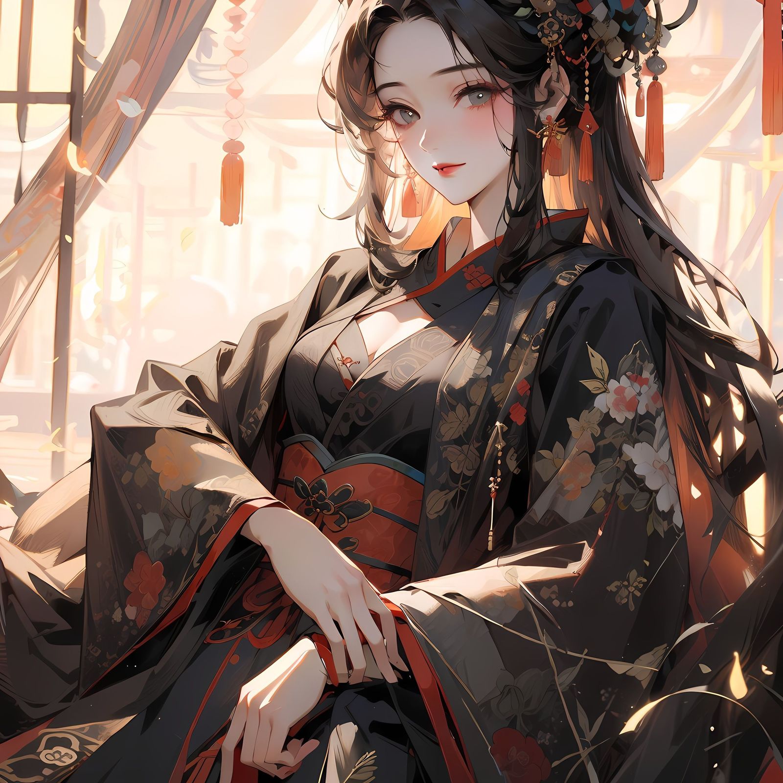 清纯美女插画图片壁纸