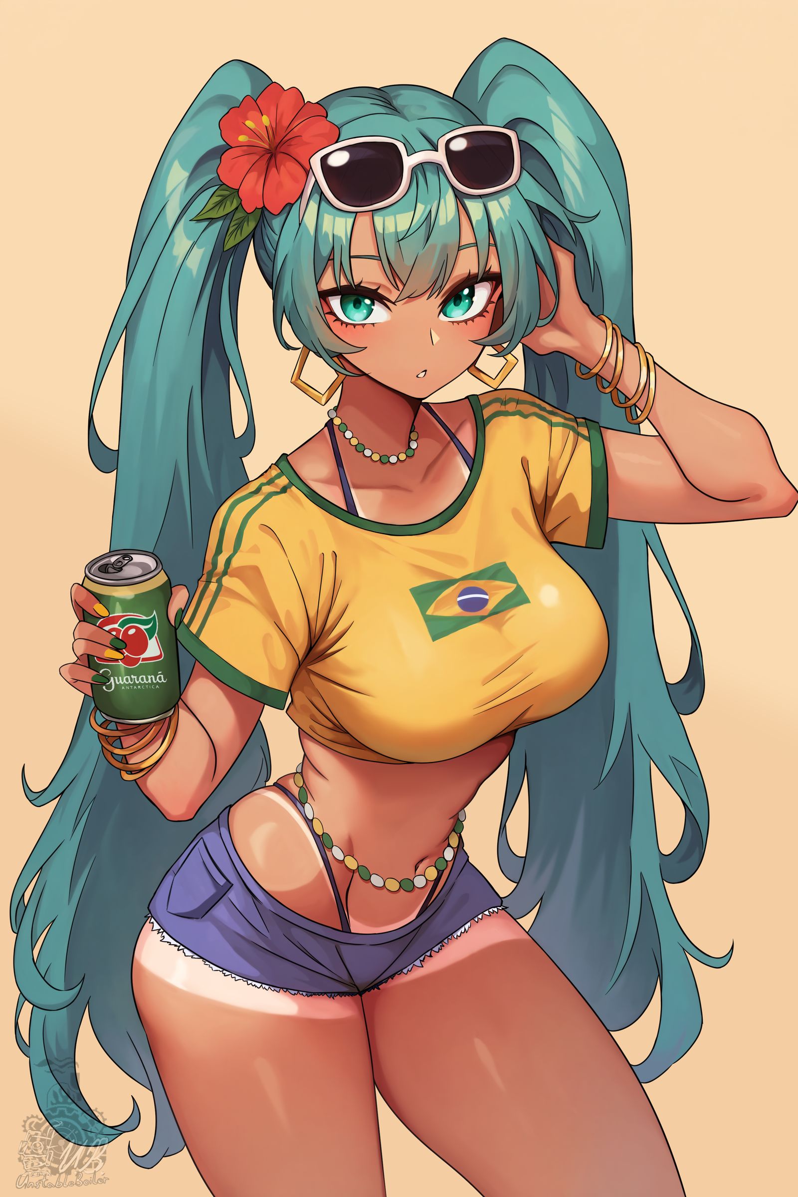 Brazilian Miku插画图片壁纸