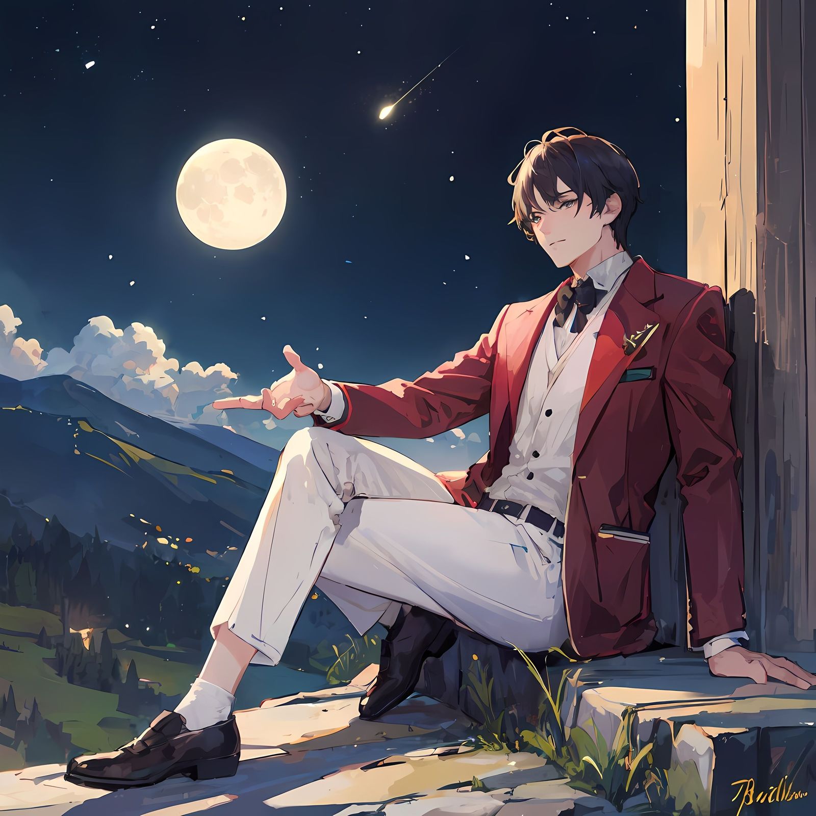 仰望星空-二次元望月