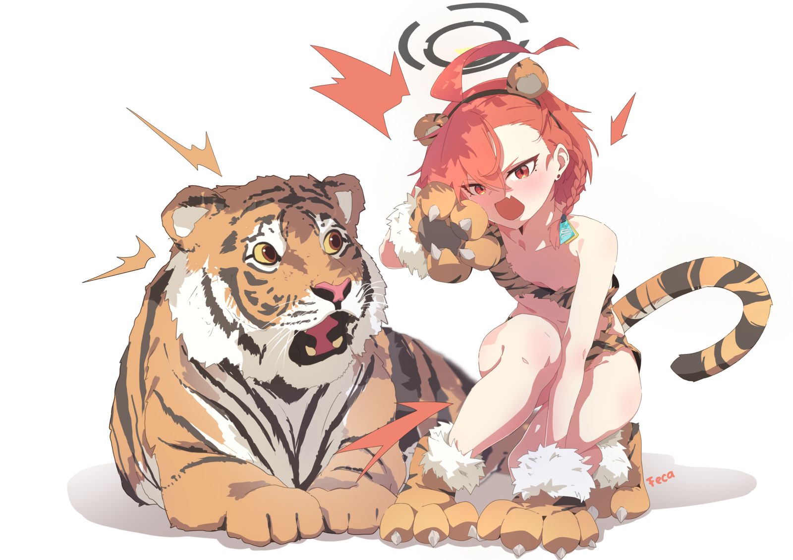 Neru x Sumatran Tiger插画图片壁纸