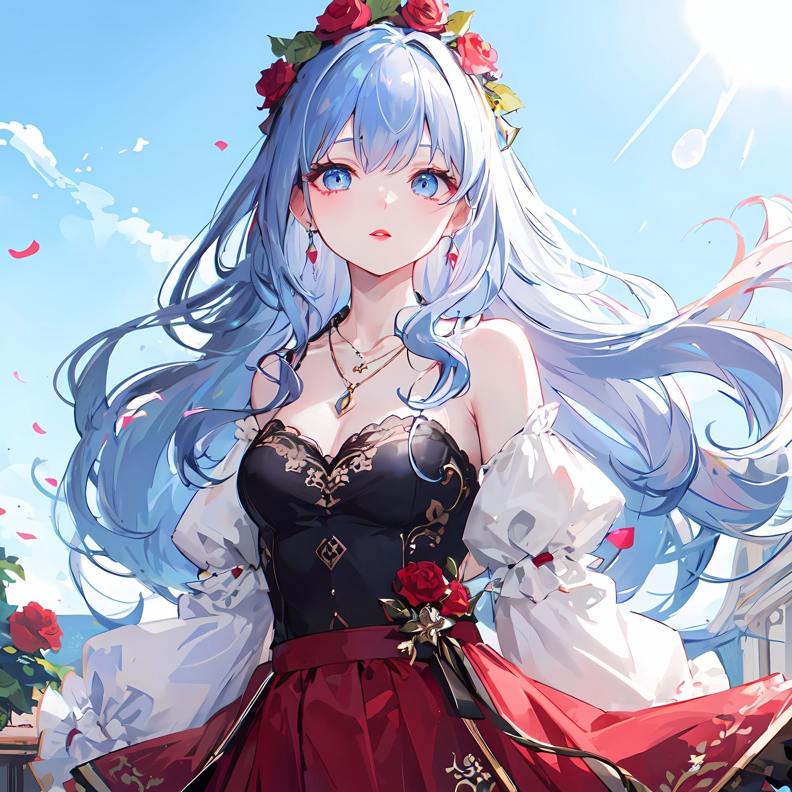 阳光下的美少女-二次元美女