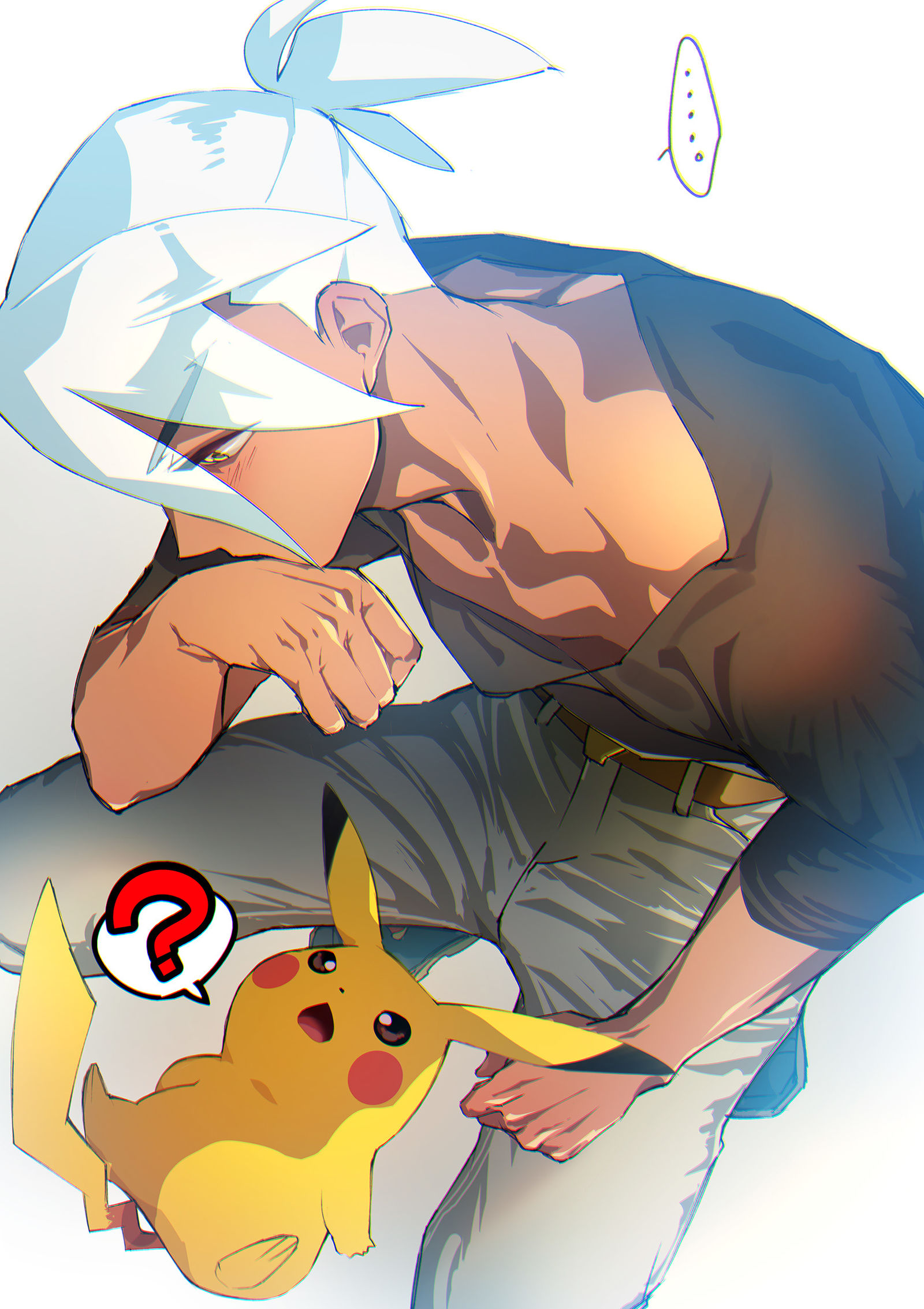 和博士一起飞翔的皮卡丘