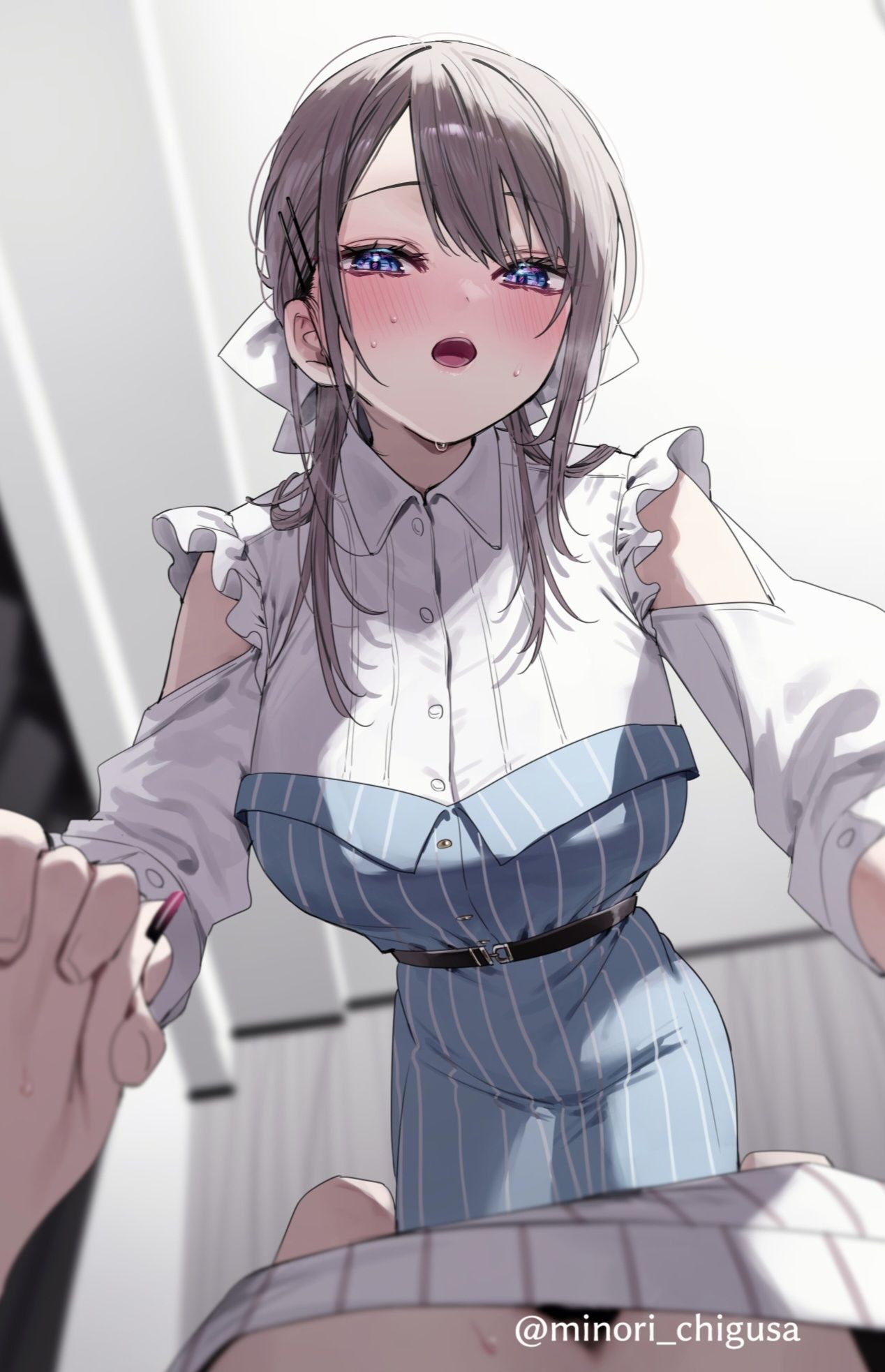 “嗯……温柔点……对吧？”插画图片壁纸