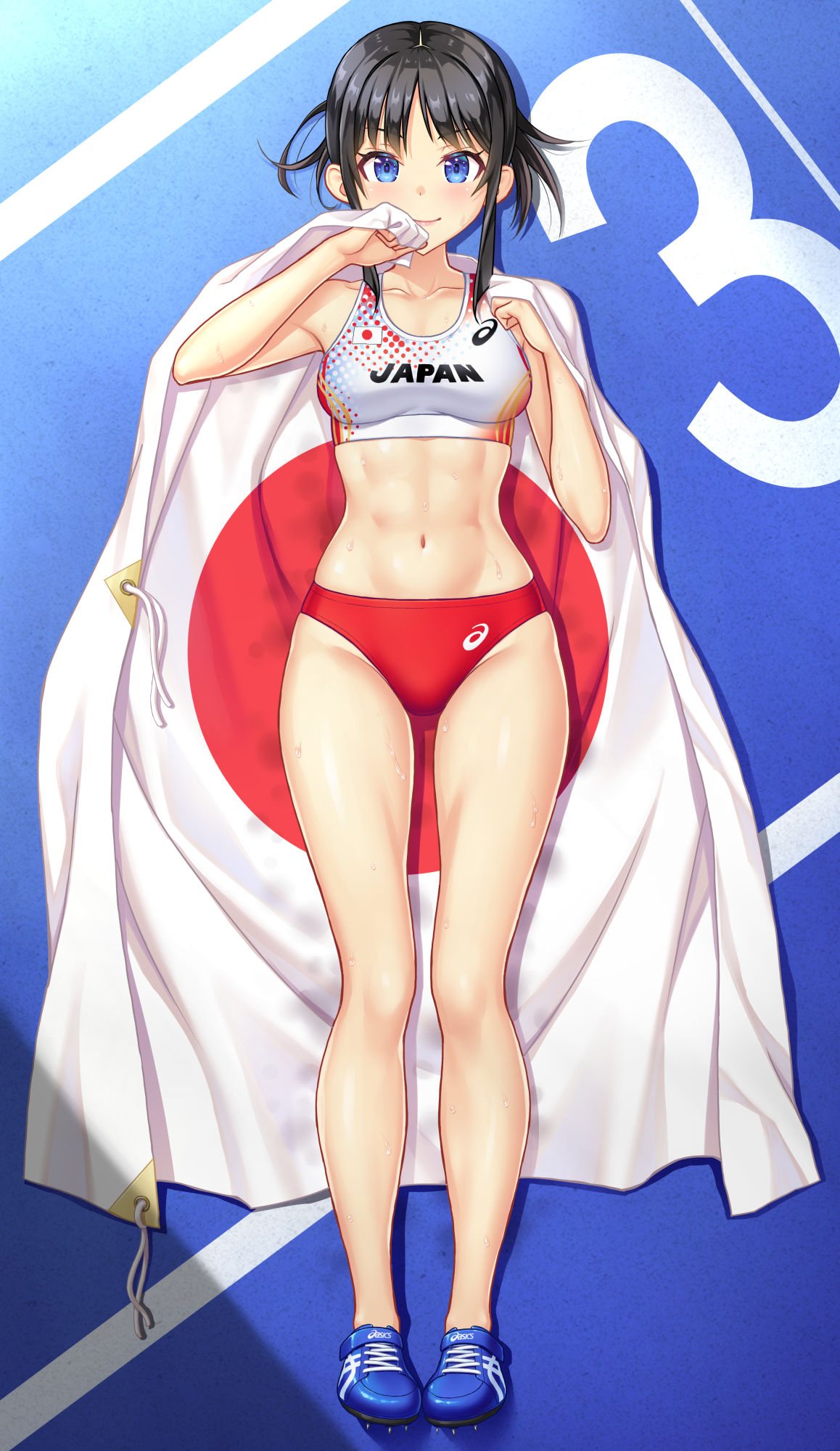 田径女子日之丸插画图片壁纸
