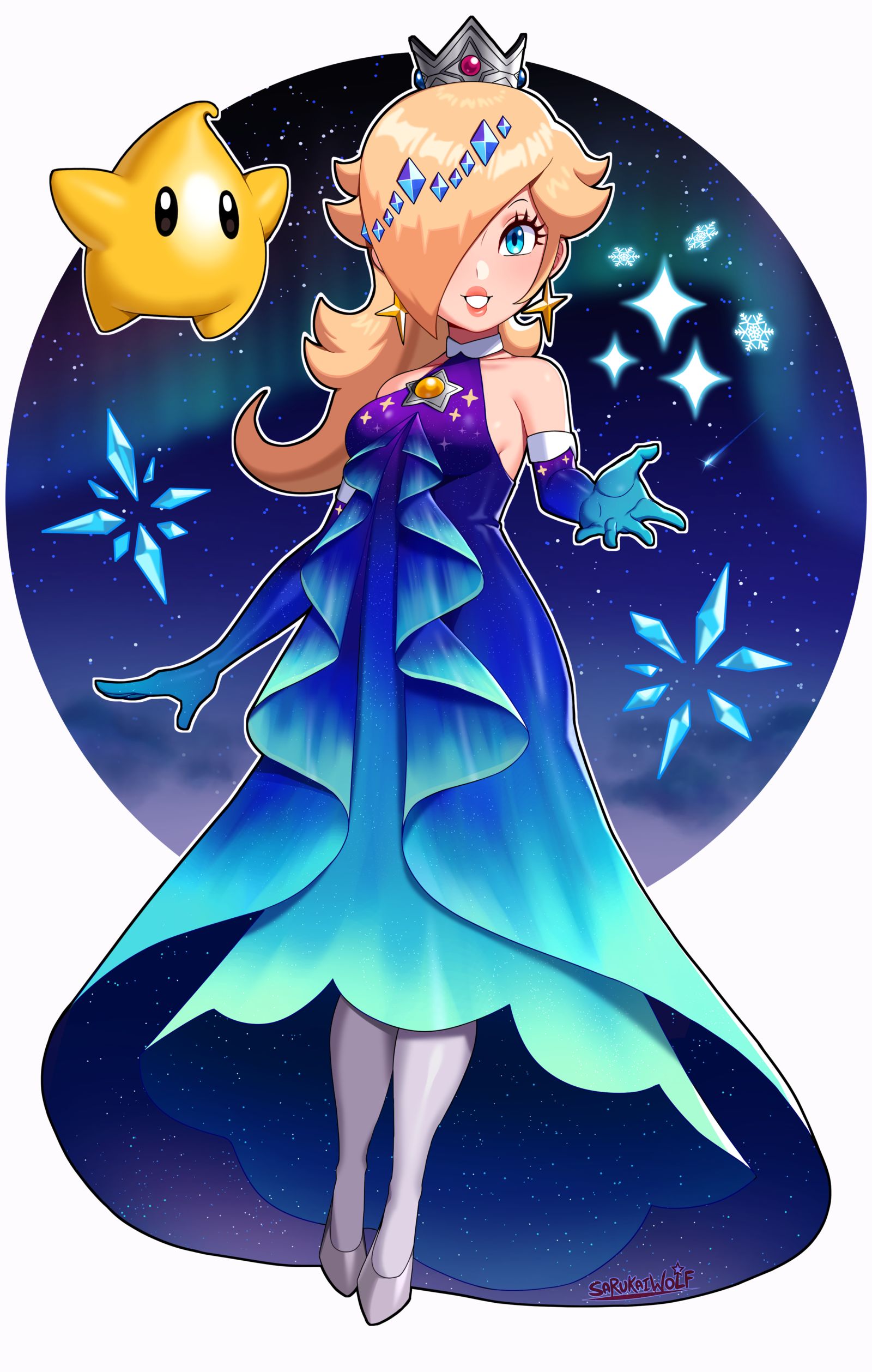 Aurora Rosalina插画图片壁纸