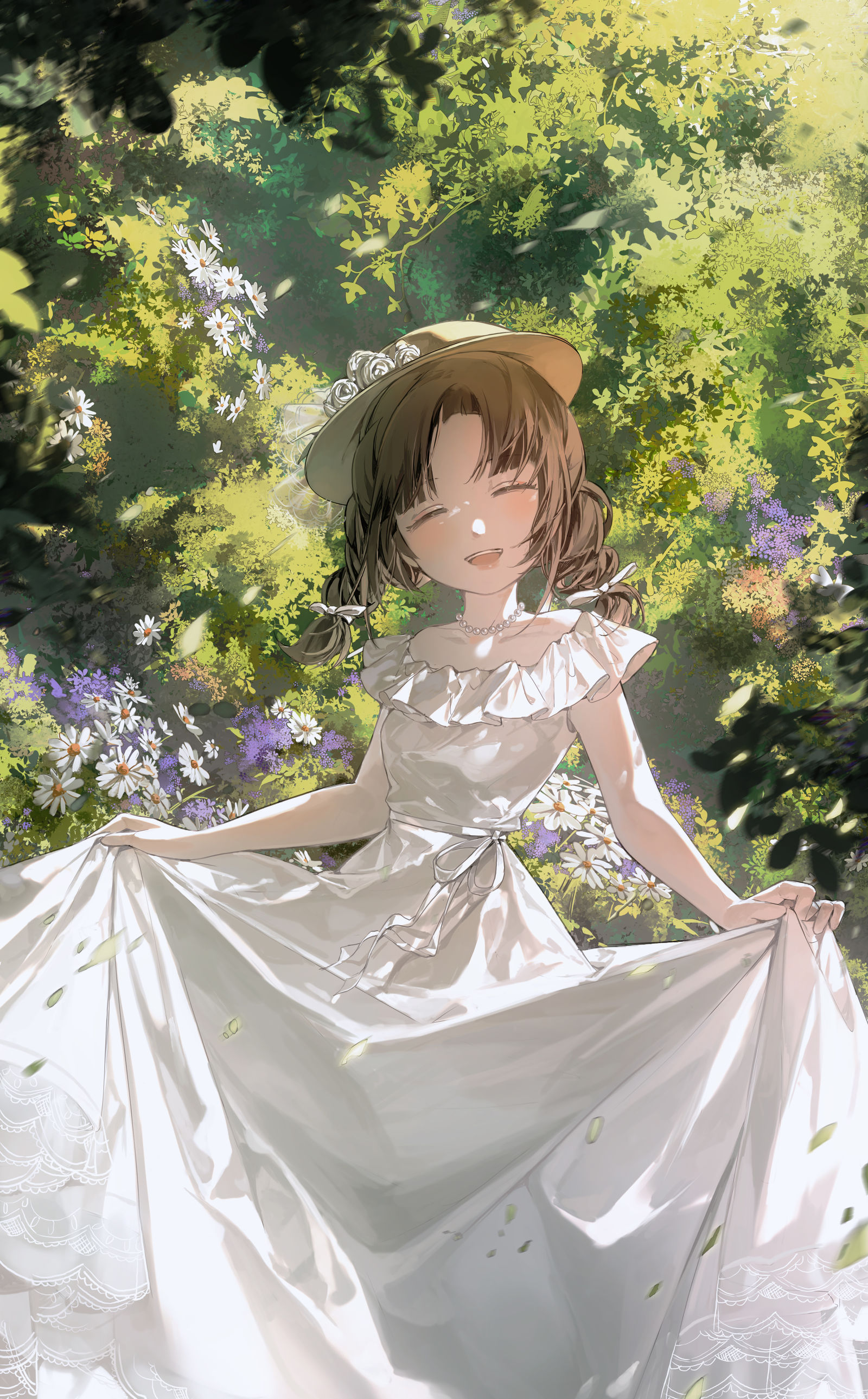 提裙子插画图片壁纸