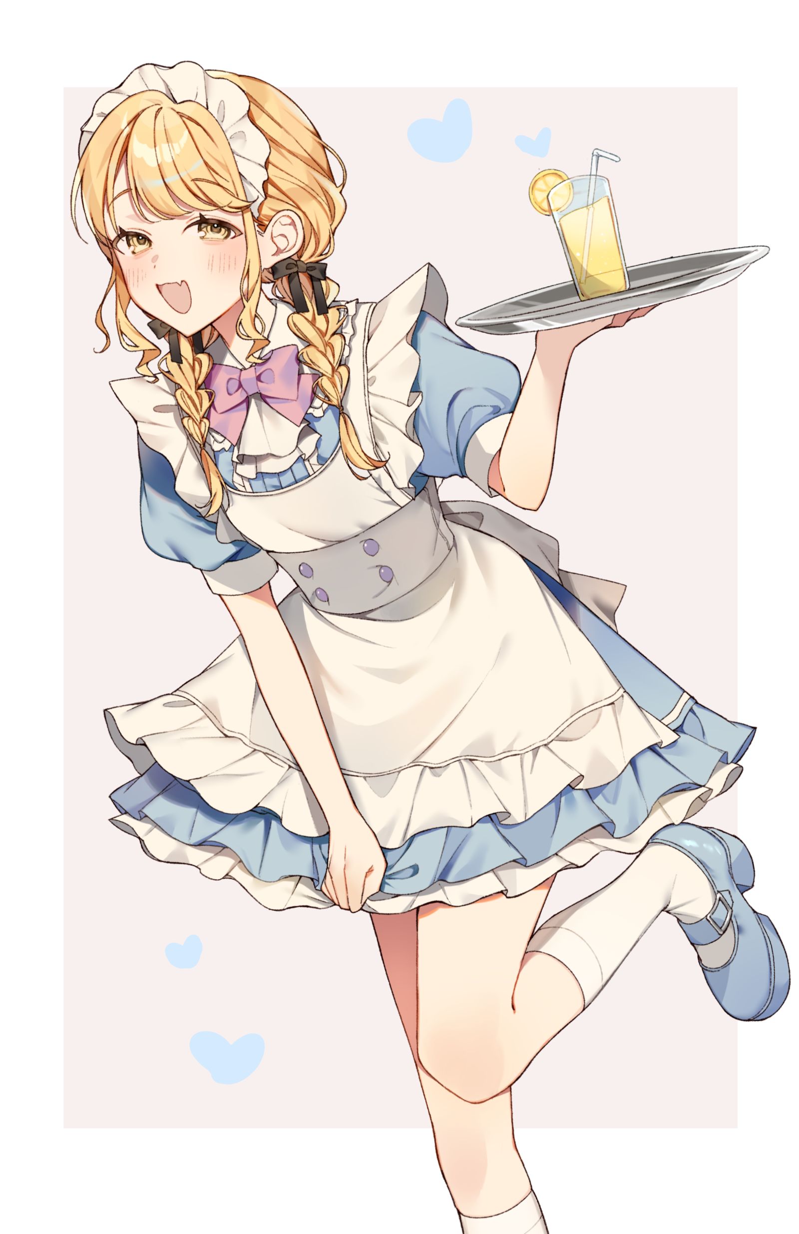 女仆装的藤田先生插画图片壁纸