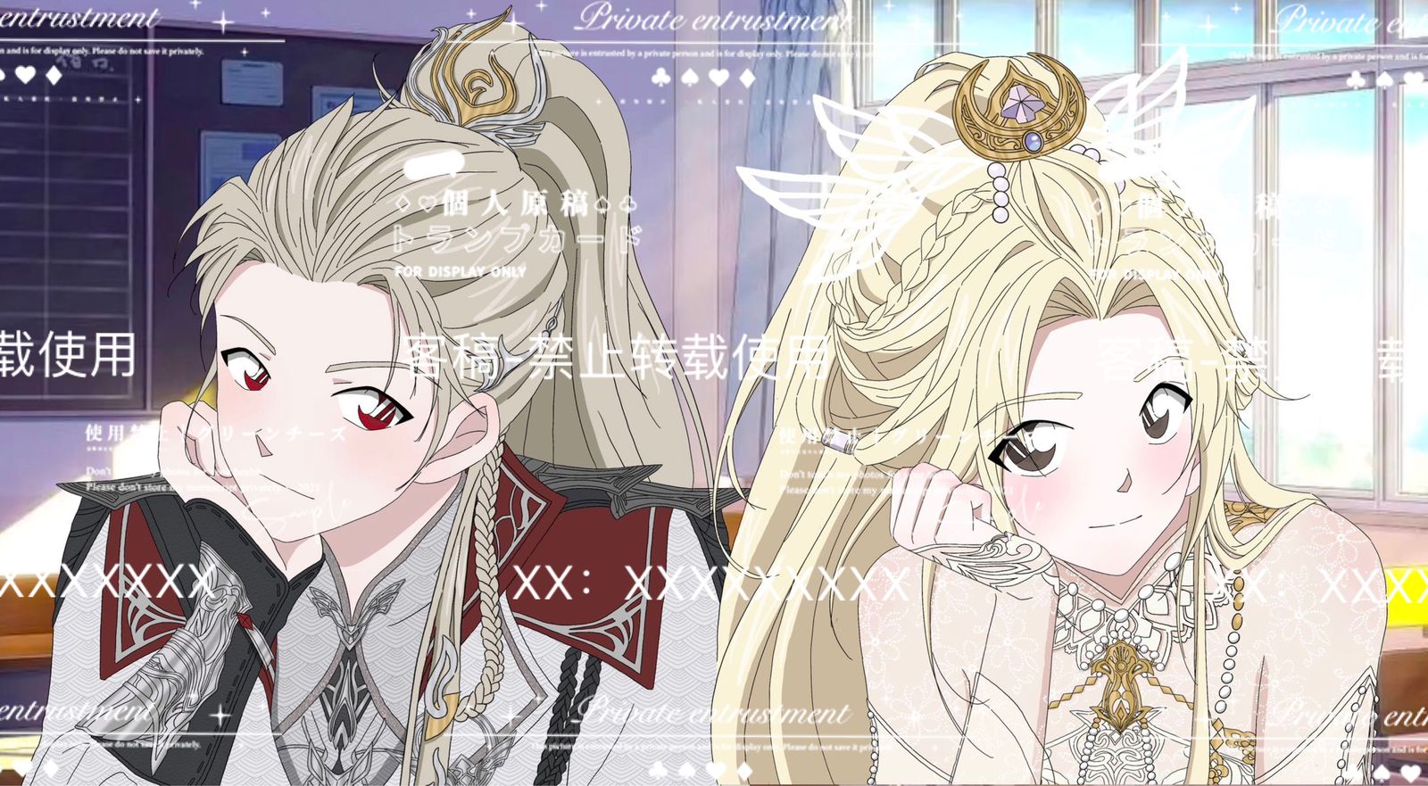 仿柯南风VS剑网三同人头像定制，喜欢的宝宝可来约稿！