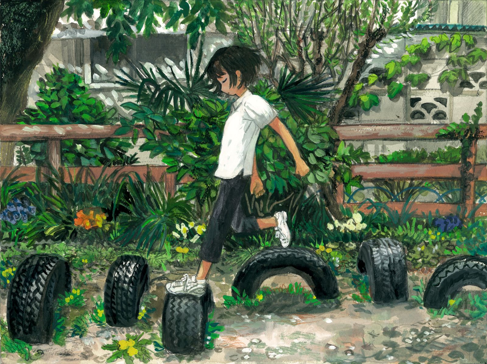 个展白色衬衫插画图片壁纸