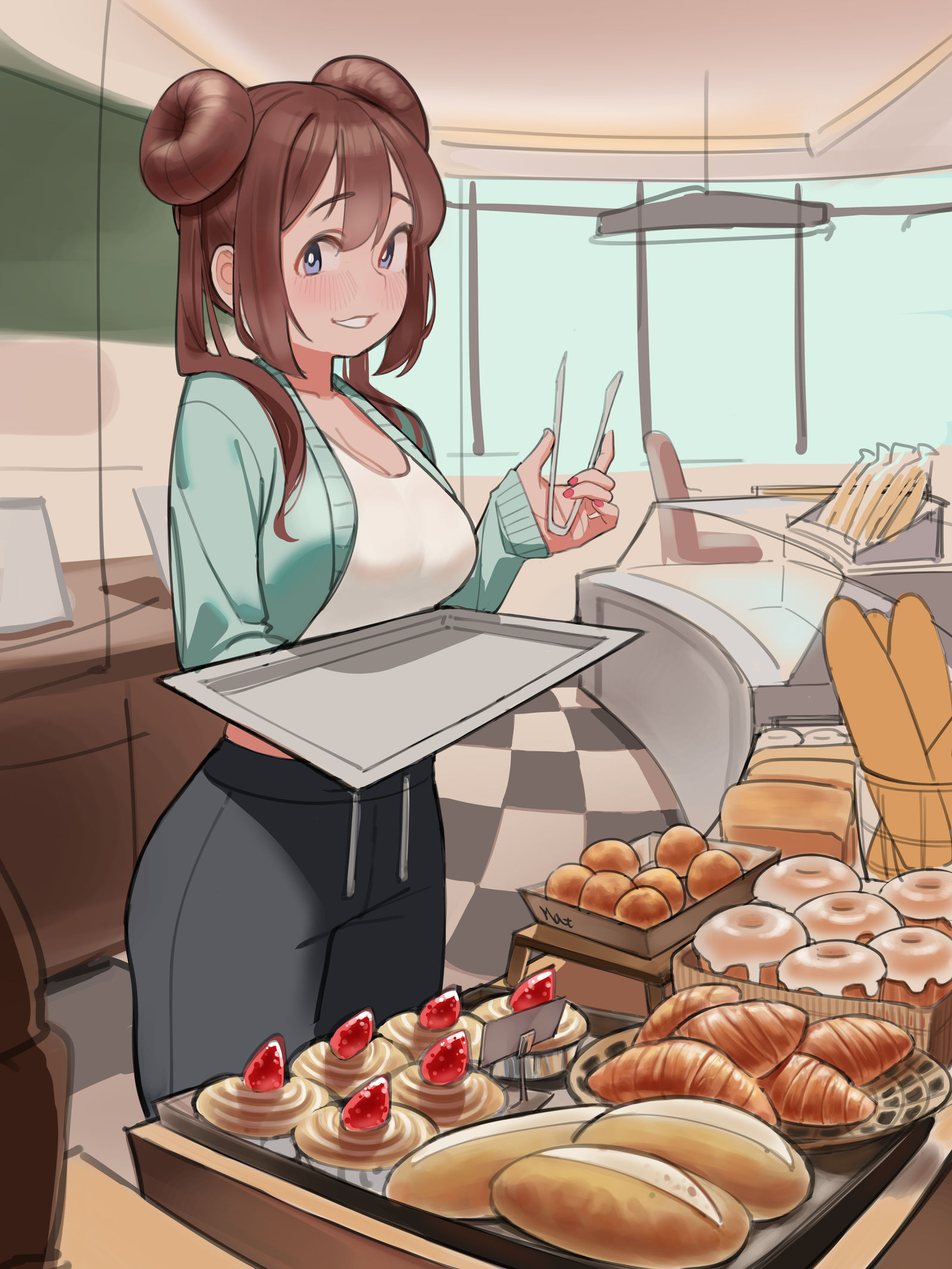 Rosa with bakery WIP