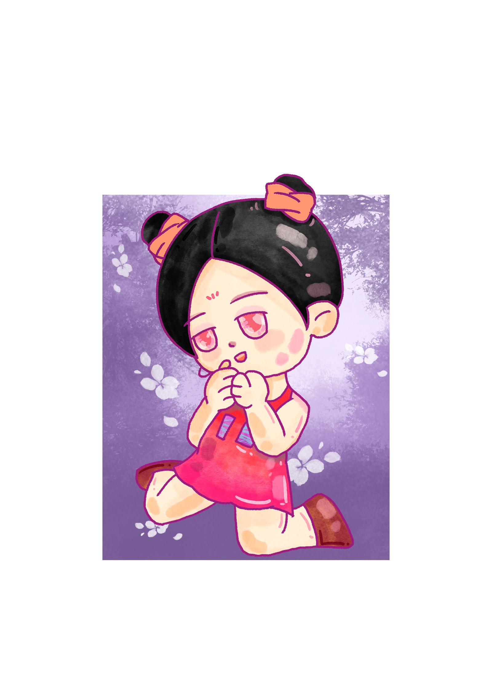 水彩插画|aespa宁宁打歌造型第二弹