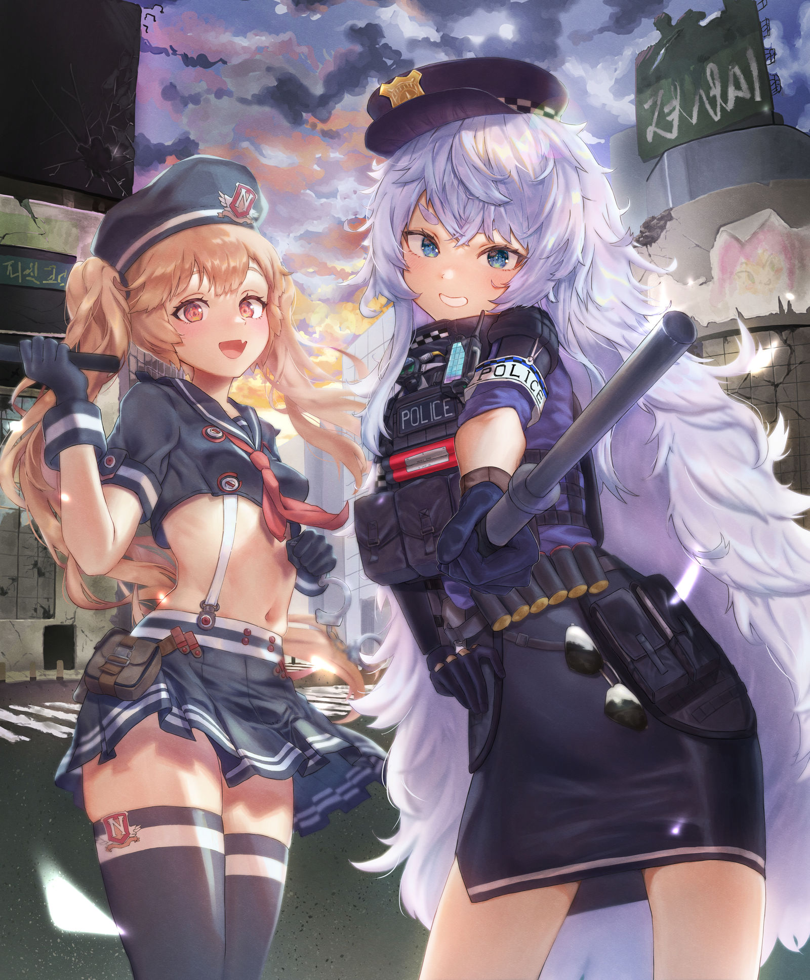 波利和米兰达插画图片壁纸